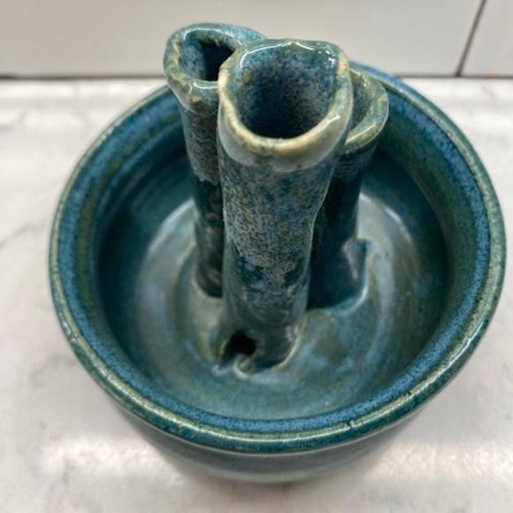 Cute 3-Tube Ceramic Bud Vase by Dove’s Landing - Picture 6 of 8